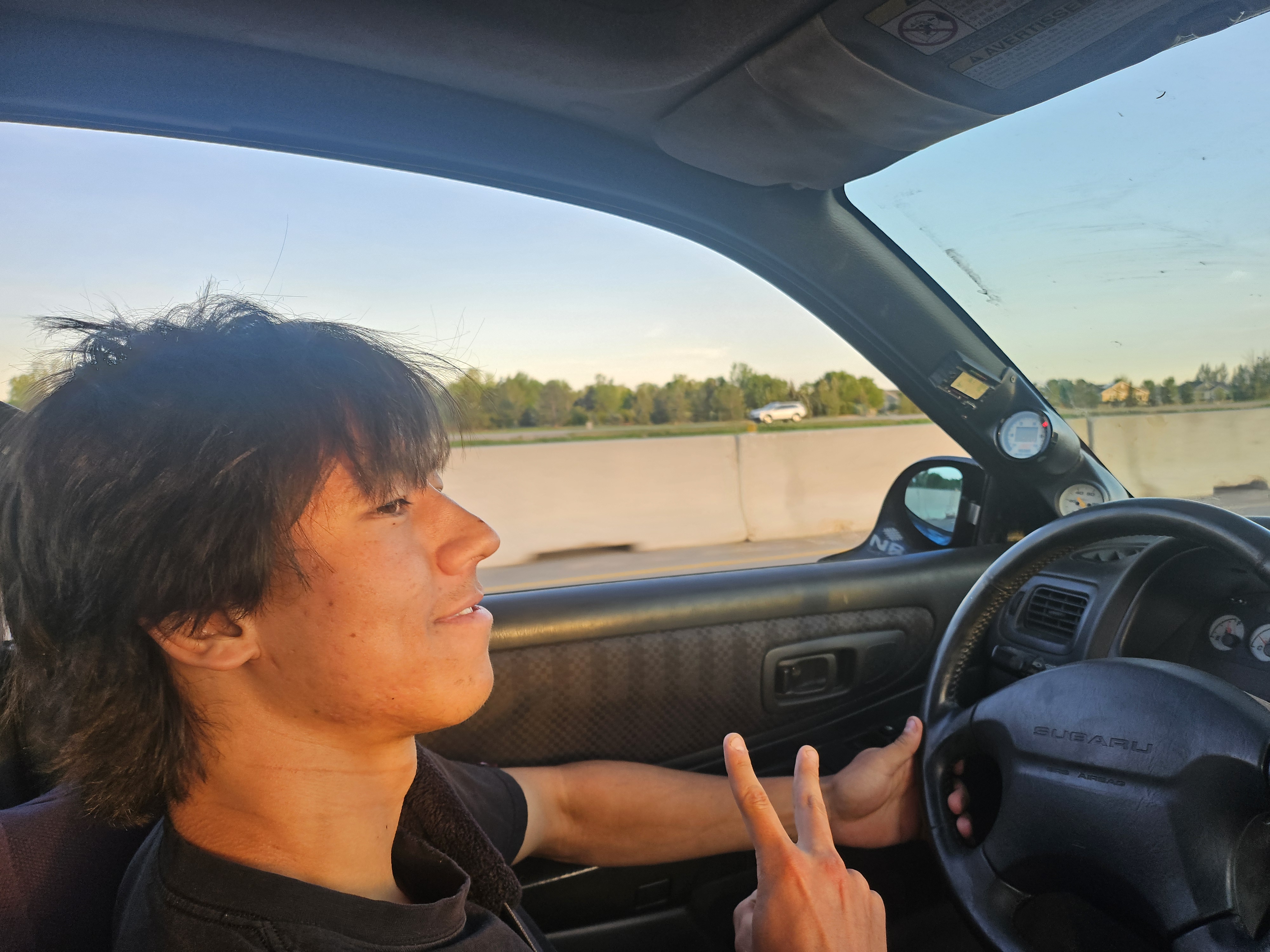 View from inside driver's side